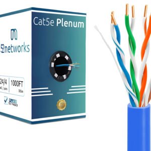 Cat5e Plenum 1000ft UTP Solid 100% Copper 24AWG, 350MHz Pull Box - Image 4