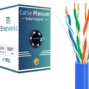 Cat5e Plenum 1000ft UTP Solid 100% Copper 24AWG, 350MHz Pull Box - Image 4