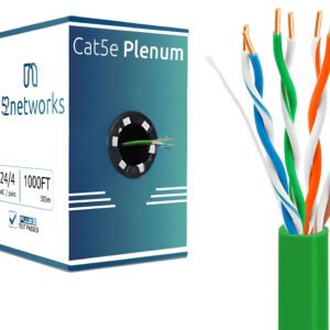 CAT5e Plenum 1000ft UTP 24AWG, 350 MHz Pull Box – Green - Image 3