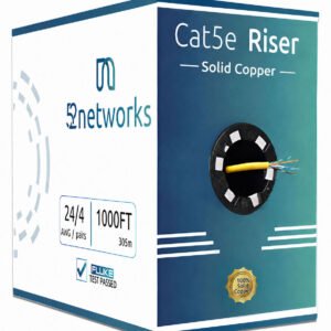 CAT5e Riser (CMR Rated) 1000ft UTP Solid 100% Copper 24AWG, 350 MHz Pull Box - Image 3
