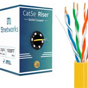 CAT5e Riser (CMR Rated) 1000ft UTP Solid 100% Copper 24AWG, 350 MHz Pull Box - Image 4