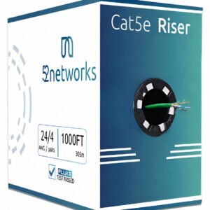 CAT5e Riser CMR 1000ft UTP 24AWG 350MHz Ethernet Cable – Green - Image 4