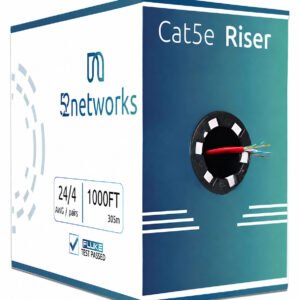 CAT5e 1000ft Riser CMR Ethernet Cable UTP 24AWG 350MHz Pull Box – Red - Image 4