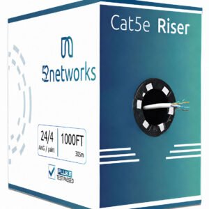 CAT5e Riser (CMR Rated) 1000ft UTP 24AWG, 350 MHz Pull Box – White - Image 3