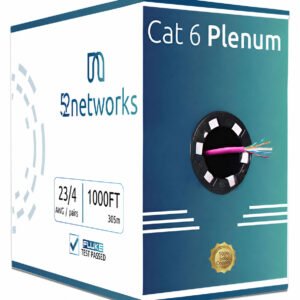 Cat6 Plenum 1000ft UTP Solid 100% Copper 23AWG, 550MHz Pull Box – Pink(Copy) - Image 3